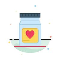 Medicine Love Heart Wedding Business Logo Template Flat Color vector