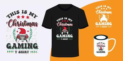 This is my Christmas gaming t shirt quote Christmas poster and t shirt design vector