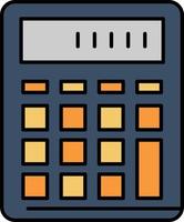 calculadora contabilidad negocio calcular matemática financiera color plano icono vector icono banner plantilla