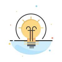 Bulb Energy Idea Solution Abstract Flat Color Icon Template vector
