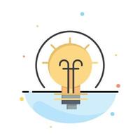 Bulb Energy Idea Solution Abstract Flat Color Icon Template vector