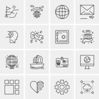 16 Universal Business Icons Vector Creative Icon Illustration to use in web and Mobile Related proje