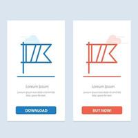 Golf Sign Sport Flag  Blue and Red Download and Buy Now web Widget Card Template vector