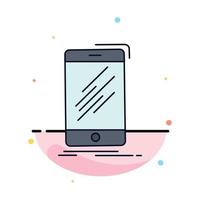 Device mobile phone smartphone telephone Flat Color Icon Vector