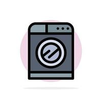 Machine Technology Washing Washing Abstract Circle Background Flat color Icon vector