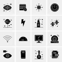 16 iconos de negocios universales vector ilustración de icono creativo para usar en proyectos relacionados con la web y dispositivos móviles