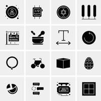 16 iconos de negocios universales vector ilustración de icono creativo para usar en proyectos relacionados con la web y dispositivos móviles