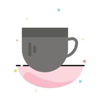 Cup Tea Coffee Basic Abstract Flat Color Icon Template vector