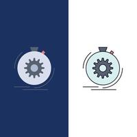 Action fast performance process speed Flat Color Icon Vector