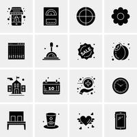 16 iconos de negocios universales vector ilustración de icono creativo para usar en proyectos relacionados con la web y dispositivos móviles