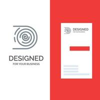 Abstract Circulation Cycle Disruptive Endless Grey Logo Design and Business Card Template vector