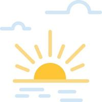 Sun Brightness Light Spring  Flat Color Icon Vector icon banner Template