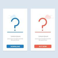 Help Question Question Mark Mark  Blue and Red Download and Buy Now web Widget Card Template vector