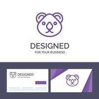 Creative Business Card and Logo template Animal Australia City sets Kangaroo Sydney Vector Illustrat
