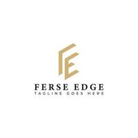 Abstract initial letter FE or EF logo in gold color isolated in white background applied for business and consulting logo also suitable for the brands or companies have initial name EF or FE. vector