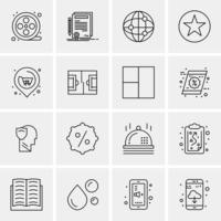 16 Universal Business Icons Vector Creative Icon Illustration to use in web and Mobile Related proje