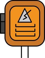 Voltage Energy Power Transformer  Flat Color Icon Vector icon banner Template