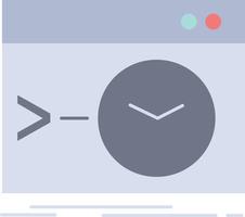 vector de icono de color plano de terminal de software raíz de comando de administrador