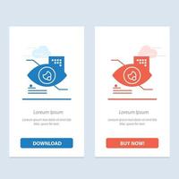 Eye Tap Eye tap Technology  Blue and Red Download and Buy Now web Widget Card Template vector