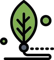 Artificial Biology Digital Leaf Life  Flat Color Icon Vector icon banner Template