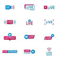 Live Stream Badges vector