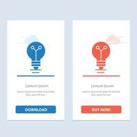 Bulb Lab Light Biochemistry  Blue and Red Download and Buy Now web Widget Card Template vector