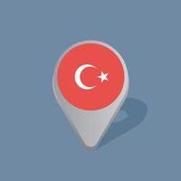 Illustration of Turkey flag Template vector