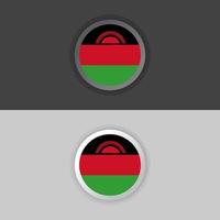 ilustración de la plantilla de la bandera de malawi vector