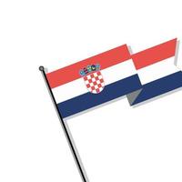 ilustración de plantilla de bandera de croacia vector