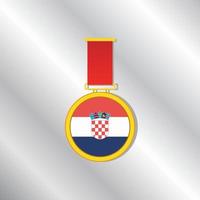 Illustration of Croatia flag Template vector