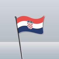 ilustración de plantilla de bandera de croacia vector