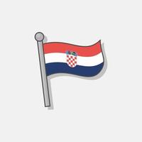 Illustration of Croatia flag Template vector