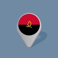 ilustración de la plantilla de la bandera de angola vector