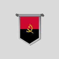 ilustración de la plantilla de la bandera de angola vector