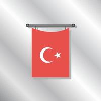Illustration of Turkey flag Template vector