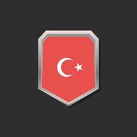 Illustration of Turkey flag Template vector