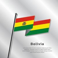 ilustración de la plantilla de la bandera de bolivia vector