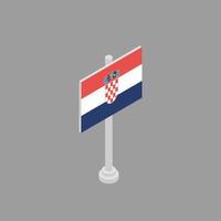 Illustration of Croatia flag Template vector