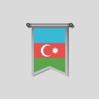 ilustración de la plantilla de la bandera de azerbaiyán vector