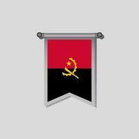 ilustración de la plantilla de la bandera de angola vector