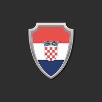 Illustration of Croatia flag Template vector