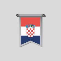 Illustration of Croatia flag Template vector