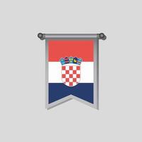 ilustración de plantilla de bandera de croacia vector