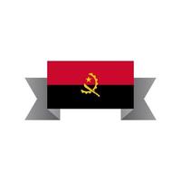 ilustración de la plantilla de la bandera de angola vector