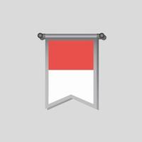 Illustration of Monaco flag Template vector