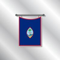 ilustración de la plantilla de la bandera de guam vector