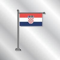 Illustration of Croatia flag Template vector