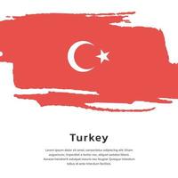 ilustración de plantilla de bandera de turquía vector