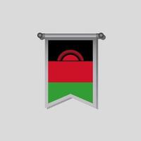 ilustración de la plantilla de la bandera de malawi vector