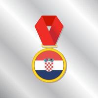 Illustration of Croatia flag Template vector